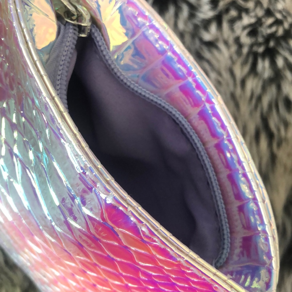 Holographic snake embossed case with samples/travel size skin care & makeup. - Picture 7 of 8